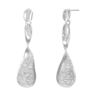 Silpada Fun Beams' Sterling Silver Drop Earrings In White