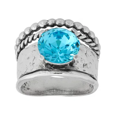 Silpada Glacial Beam' Sterling Silver Blue Crystal Ring