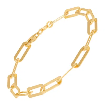 Silpada Golden Oval' Bracelet In 14k Gold Plated Sterling Silver, 7.5" In Orange