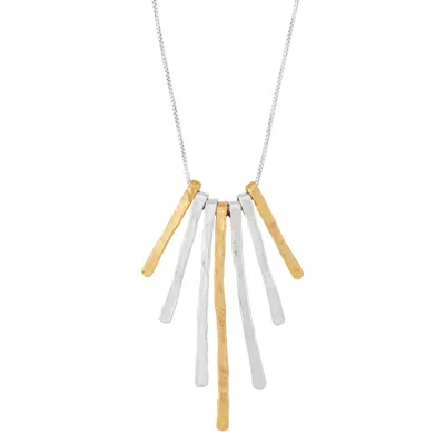 Silpada Golden Whisper' Sterling Silver And Brass Pendant Necklace, 18" In Multi