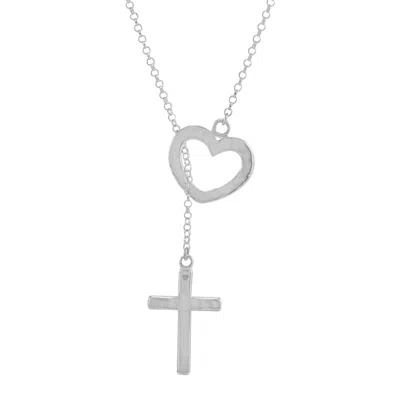 Silpada Grace Within' Sterling Silver Cross Necklace, 18" In White