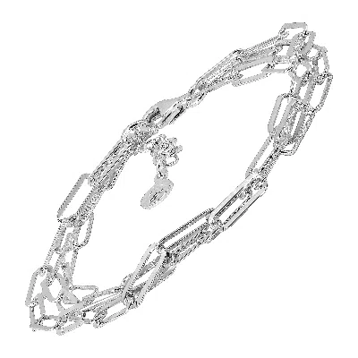 Silpada Graffetta' Bracelet In Sterling Silver, 7" + 1" In Neutral