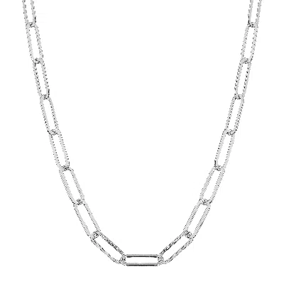 Silpada Graffetta Matte' Necklace In Sterling Silver, 22" + 2" In Gray