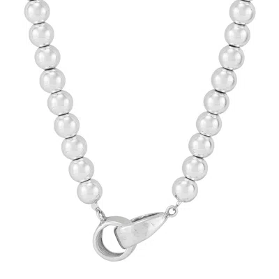 Silpada Great Destinations' Silver Natural Hematite Bead Necklace, 16" + 2"