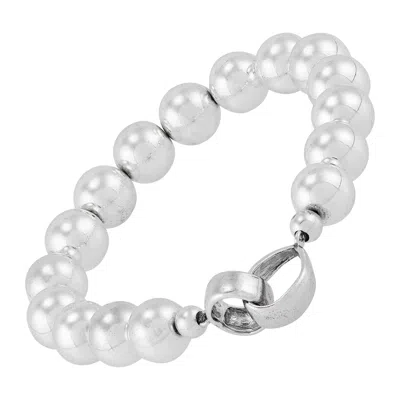 Silpada Great Destinations' Sterling Silver Natural Hematite Bracelet (10mm)
