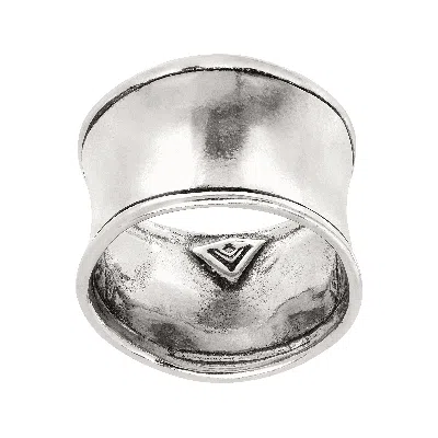 Silpada Hammered Cuff' Ring In Sterling Silver In White