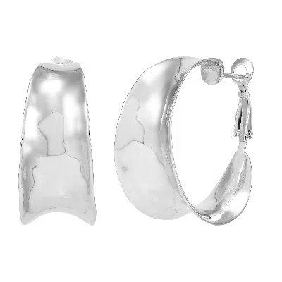 Silpada Happiness' Sterling Silver Hoop Earrings In White