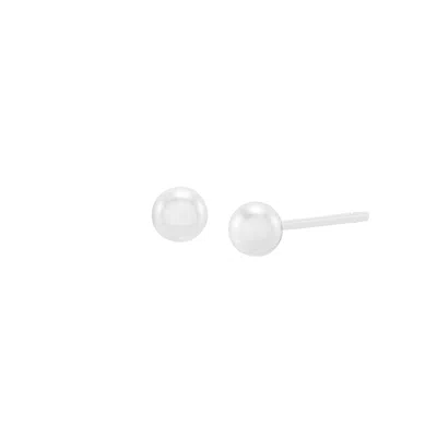 Silpada Having A Ball 5 Mm Stud Earrings' In Sterling Silver In Metallic