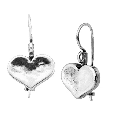 Silpada Heart On The Line' Heart Drop Earrings In Sterling Silver In White