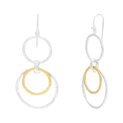 Silpada Honey Trickle' Sterling Silver And Brass Drop Earrings In Multi