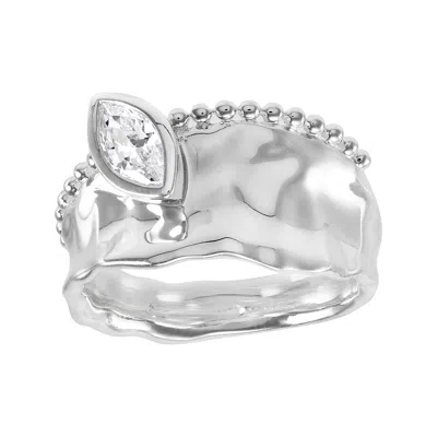 Silpada I Am Shining' Sterling Silver White Cubic Zirconia Ring