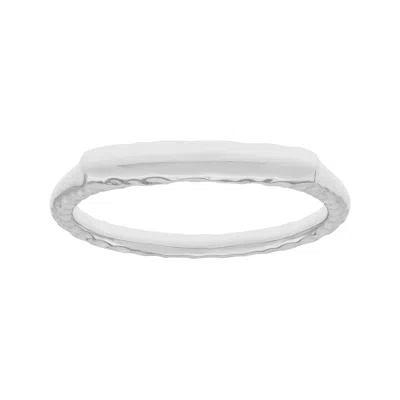 Silpada Inscription' Plate Ring In Sterling Silver In Orange