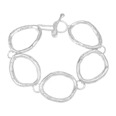 Silpada Interlinked' Sterling Silver Bracelet, 7.5" In White
