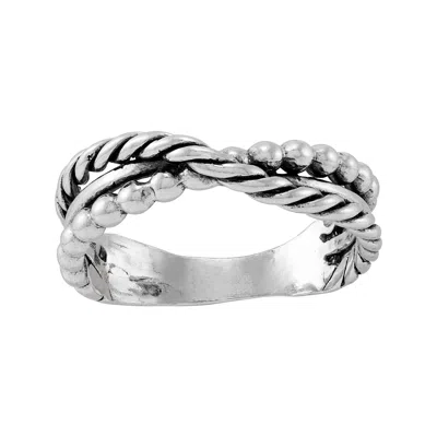 Silpada Interwoven' Sterling Silver Ring In White