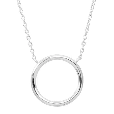 Silpada Karma' Open Circle Necklace In Sterling Silver, 18" + 2" In White