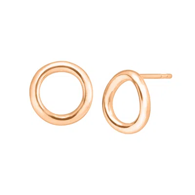 Silpada Karma' Open Circle Stud Earrings, 14k Rose Gold-plated Sterling Silver