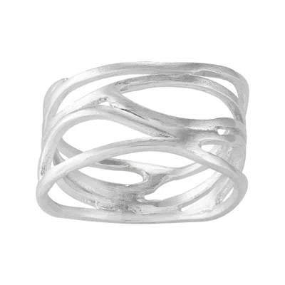 Silpada Labyrinth' Sterling Silver Ring In White