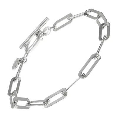 Silpada Let's Link' Toggle Chain Bracelet In Sterling Silver, 7.5" In Metallic