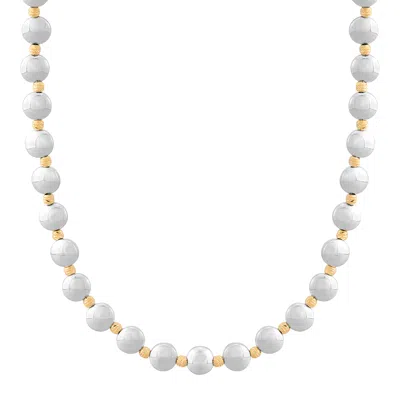 Silpada Limitless' Silver With 14k Gold Plating Natural Hematite Necklace, 20"
