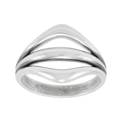 Silpada Line It Out' Sterling Silver Ring In White