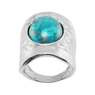 Silpada Look At Me' Sterling Silver Turquoise Ring In Blue
