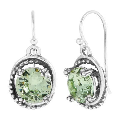 Silpada Lucent Willow' Sterling Silver Green Cubic Zirconia Drop Earrings