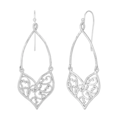Silpada Lunar Wave' Sterling Silver Drop Earrings In White