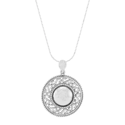 Silpada Lustrous Wave' Sterling Silver Pendant Necklace, 18" + 2" In White