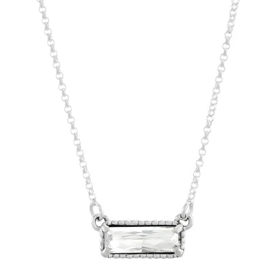 Silpada Many Stories' Sterling Silver Crystal Pendant Necklace, 16" + 2"