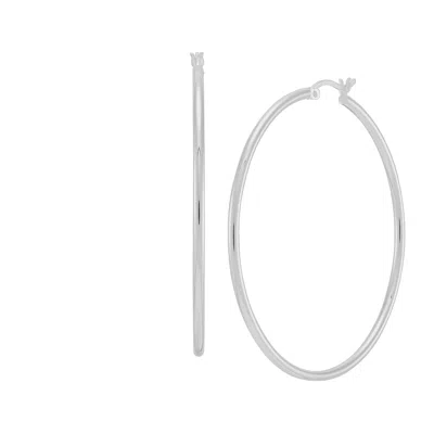 Silpada Mirrored Dreams' Hoop Earrings In Sterling Silver In Gray