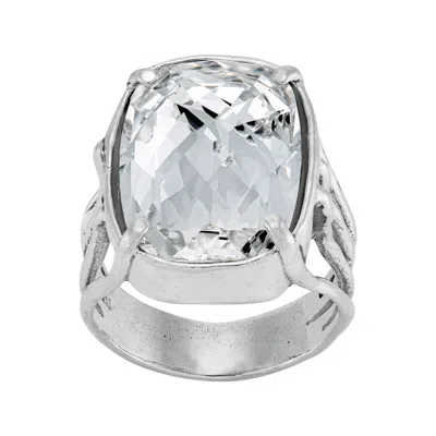 Silpada Onto The Next' Sterling Silver White Crystal Ring