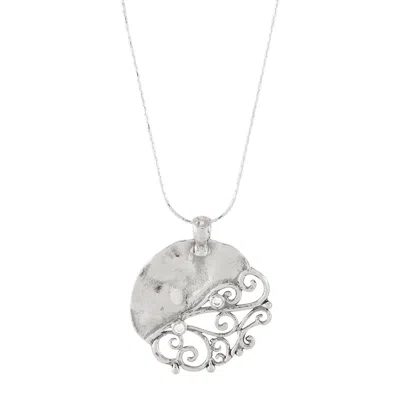 Silpada Open Ending' Sterling Silver White Cubic Zirconia Pendant Necklace, 20"