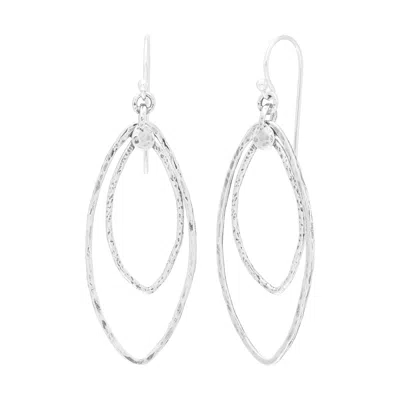 Silpada Open Form' Sterling Silver Drop Earrings In White