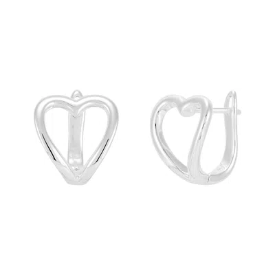 Silpada Open Hearts' Sterling Silver Earrings In White