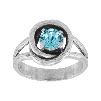Silpada Portofino' Sterling Silver Blue Crystal Ring