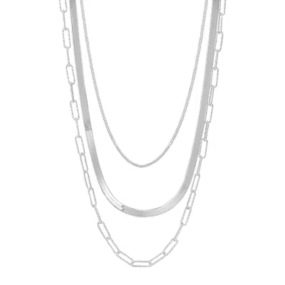 Silpada Power Of Three' Sterling Silver Necklace, 18" + 2" In White