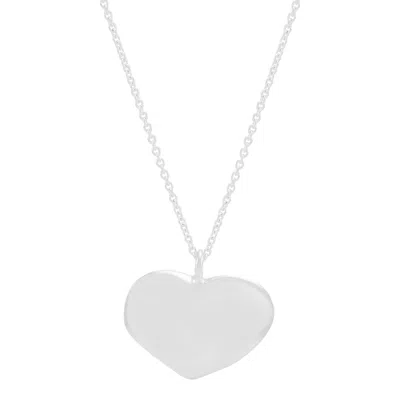 Silpada Pure Glow' Sterling Silver Heart Pendant Necklace, 16.5" + 2" In White