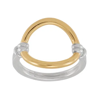 Silpada Pure Karma' Sterling Silver With 18k Gold Plating Ring In Multi