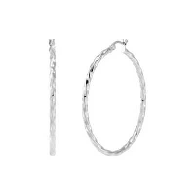 Silpada Rippling Effect' Hoop Earrings In Sterling Silver In Neutral