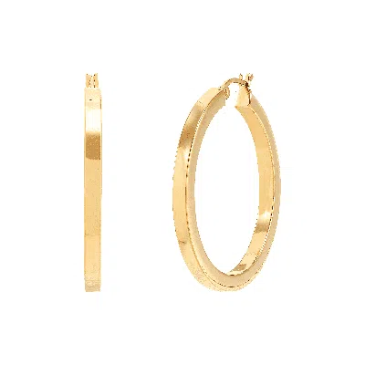 Silpada Rise And Shine' Tube Hoop Earrings In 14k Gold-plated Sterling Silver In Brown