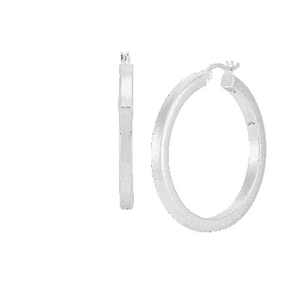 Silpada Rise And Shine' Tube Hoop Earrings In Sterling Silver In Burgundy