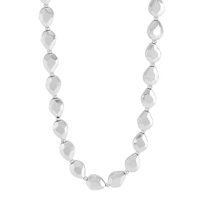Silpada Scattered Around' Silver Natural Hematite Beaded Necklace, 18" + 2"