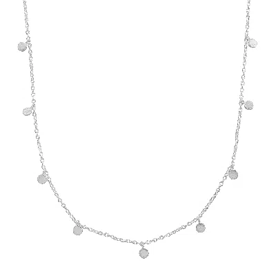 Silpada Silver Lace' Adjustable Station Necklace In Sterling Silver, 18" In White