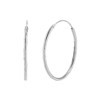 Silpada Simple Joy' Hoop Earrings In Sterling Silver In Green