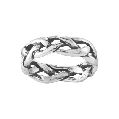 Silpada Soft Halo' Sterling Silver Band Ring In White