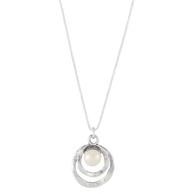 Silpada Soft Motion' Sterling Silver Freshwater Pearl Pendant Necklace, 18" In White