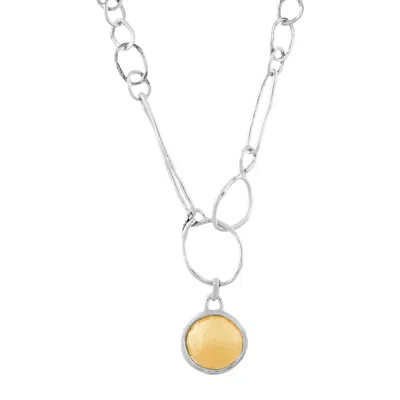 Silpada Sole Truth' Sterling Silver With 14k Gold Plating Pendant Necklace In Multi