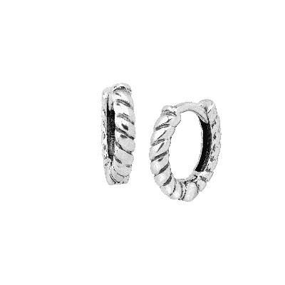 Silpada Soleil' Twisted Earrings In Sterling Silver In White