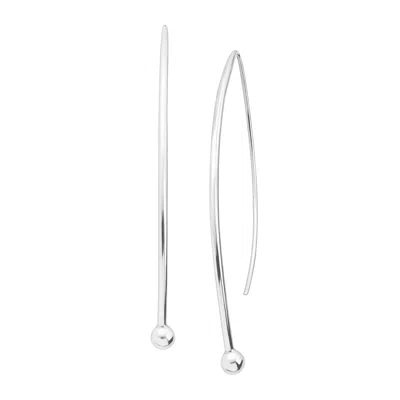 Silpada Spheres On Wires' Drop Earrings In Sterling Silver In White