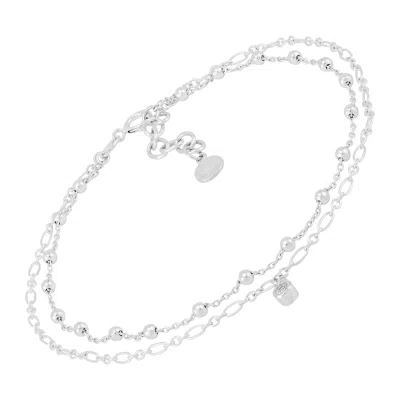 Silpada Stand A Chance' Sterling Silver White Cubic Zirconia Anklet, 9" + 1"